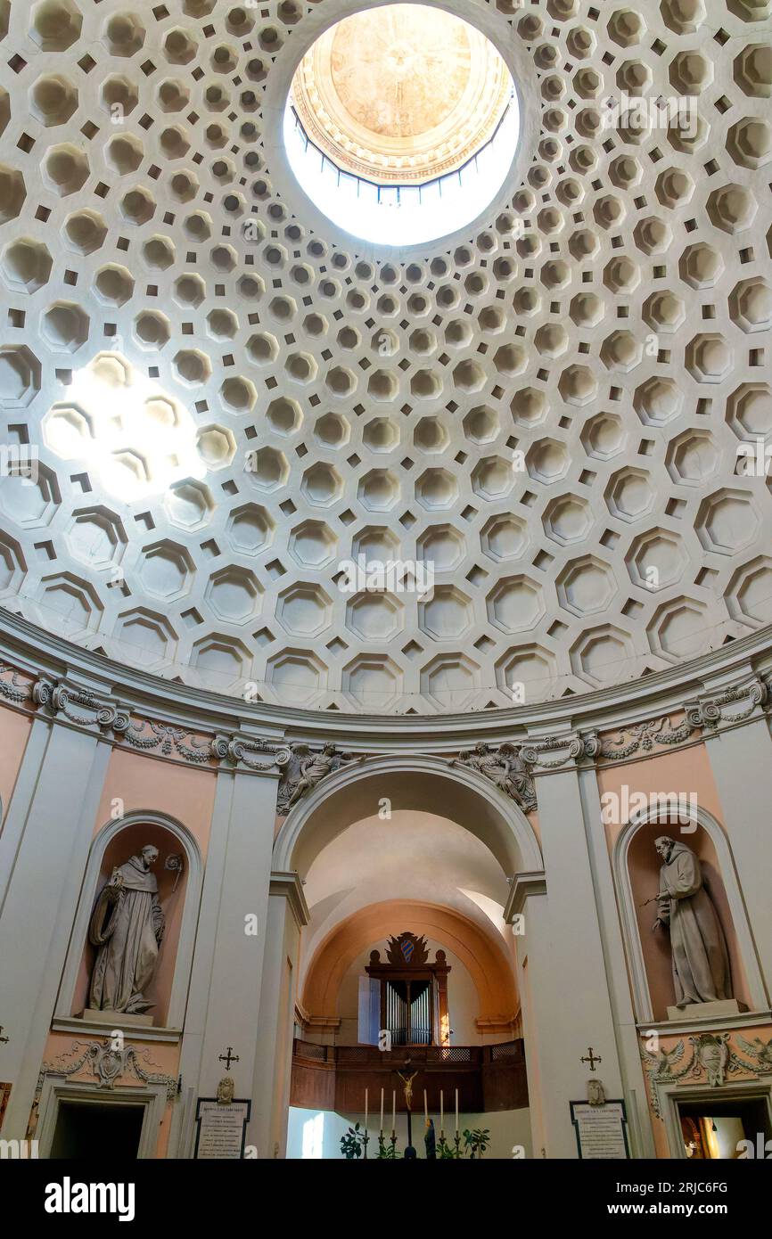 Intérieur de l'église de San Bernardo alle terme, Rome, Italie Banque D'Images