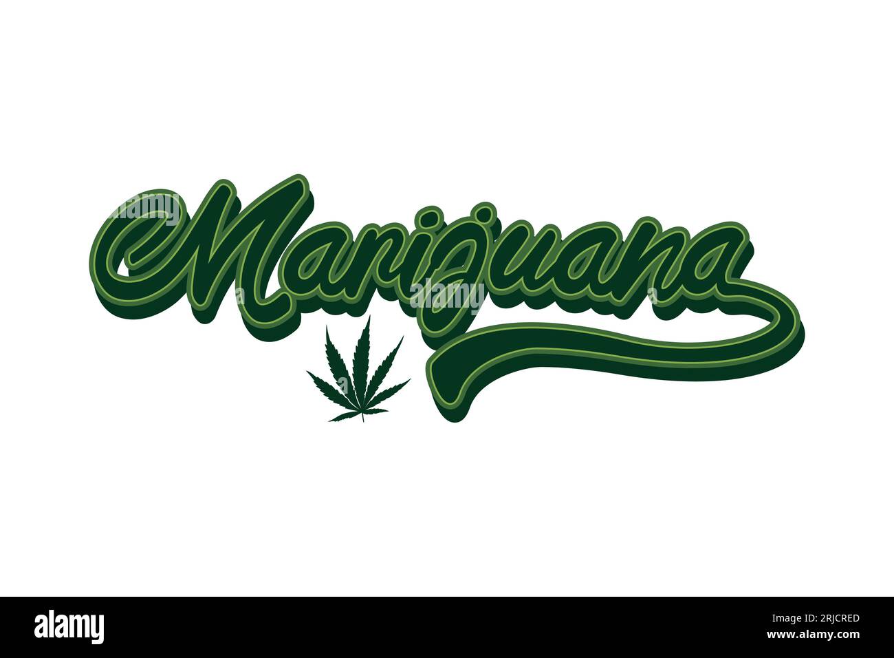 Logo vectoriel pour marijuana Company Emblem, logo de cannabis Smoke Weed Illustration de Vecteur