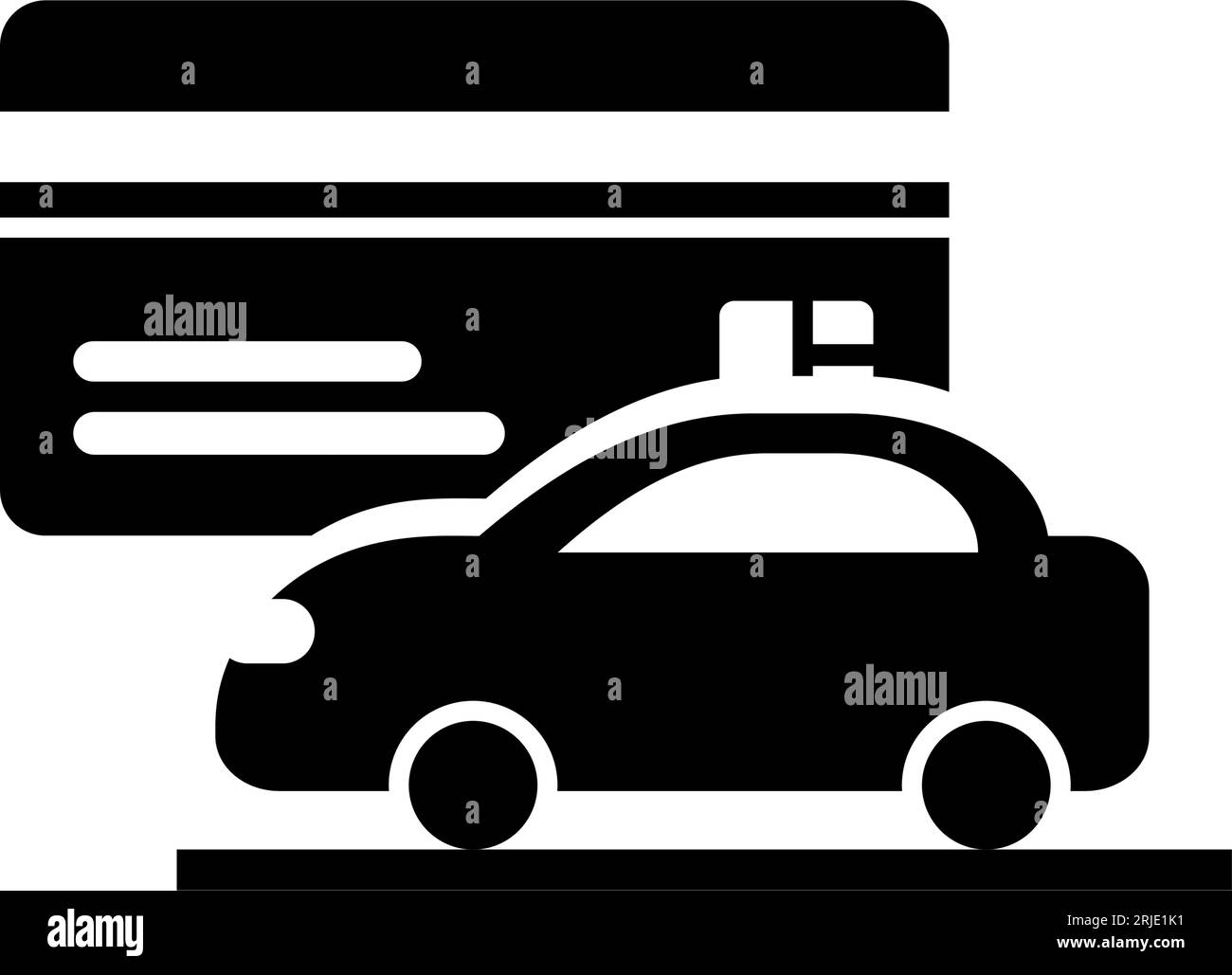 Voiture avec icône vecteur de carte de crédit Illustration de Vecteur