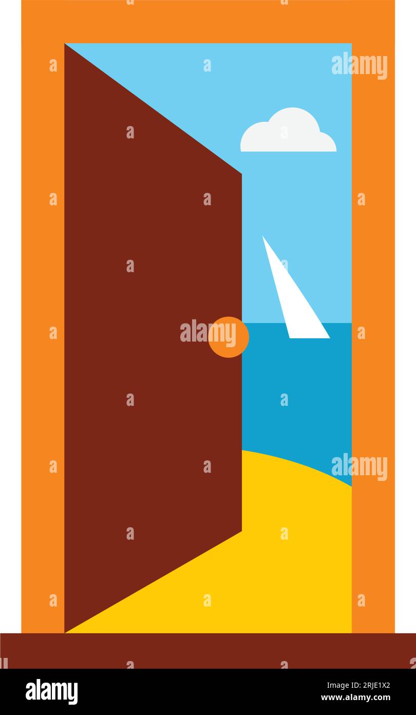 Icône de vecteur de porte à mer Illustration de Vecteur