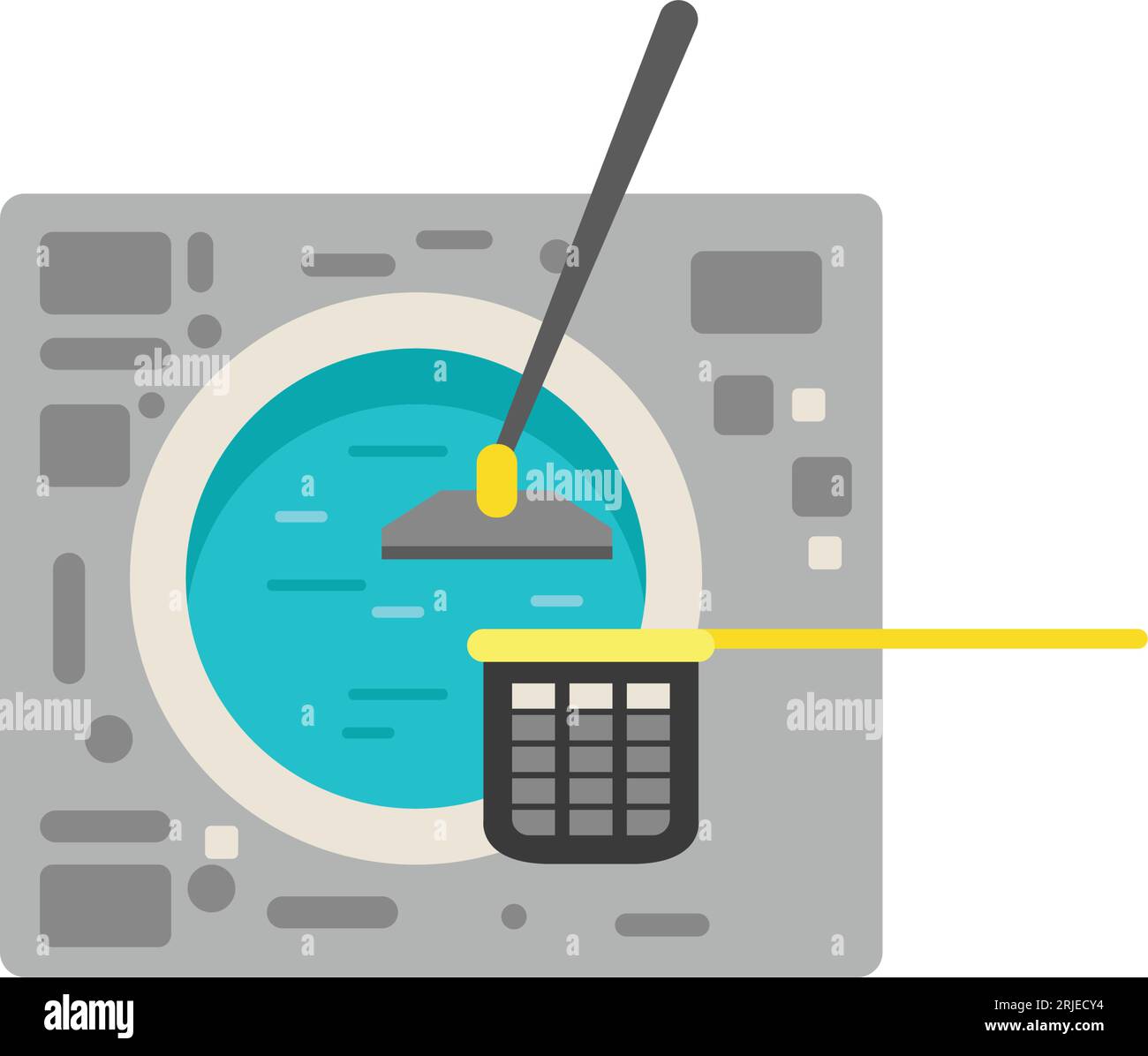 Icône du service de nettoyage de la piscine Illustration de Vecteur