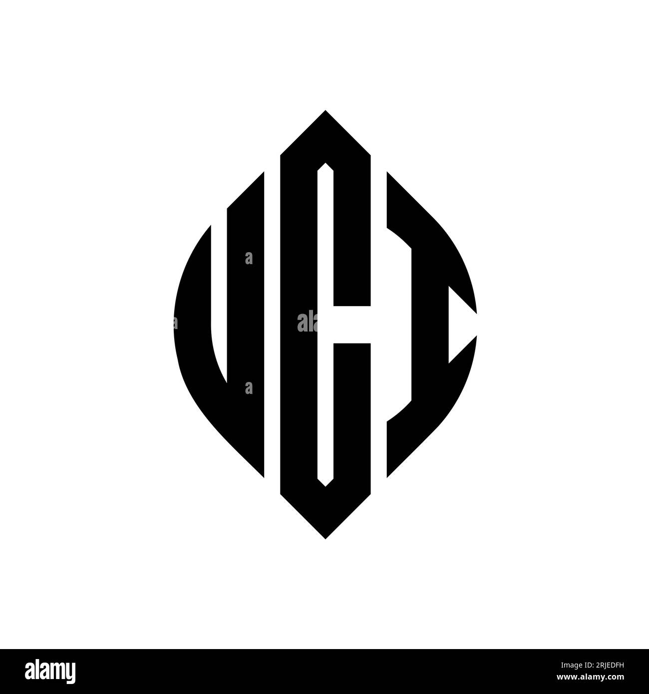 Logo de lettre cercle UCI avec forme de cercle et d'ellipse. Lettres elliptiques UCI avec style typographique. Les trois initiales forment un logo circulaire. Ci UCI Illustration de Vecteur