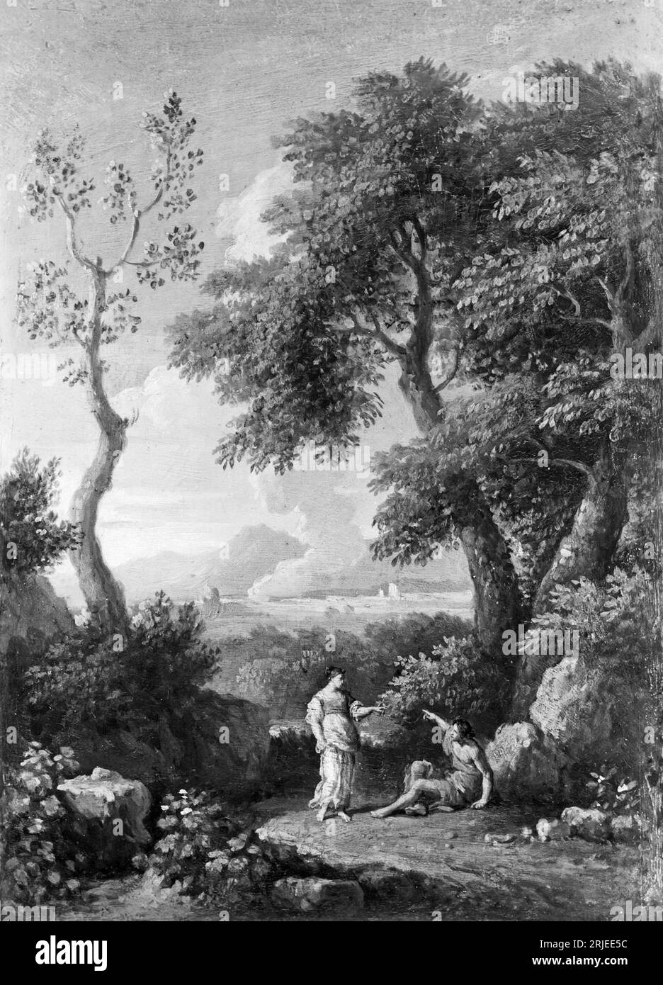 Paysage de la 'Compagna' romaine entre circa 1700 et circa 1740 (baroque) par Jan Frans van Bloemen Banque D'Images