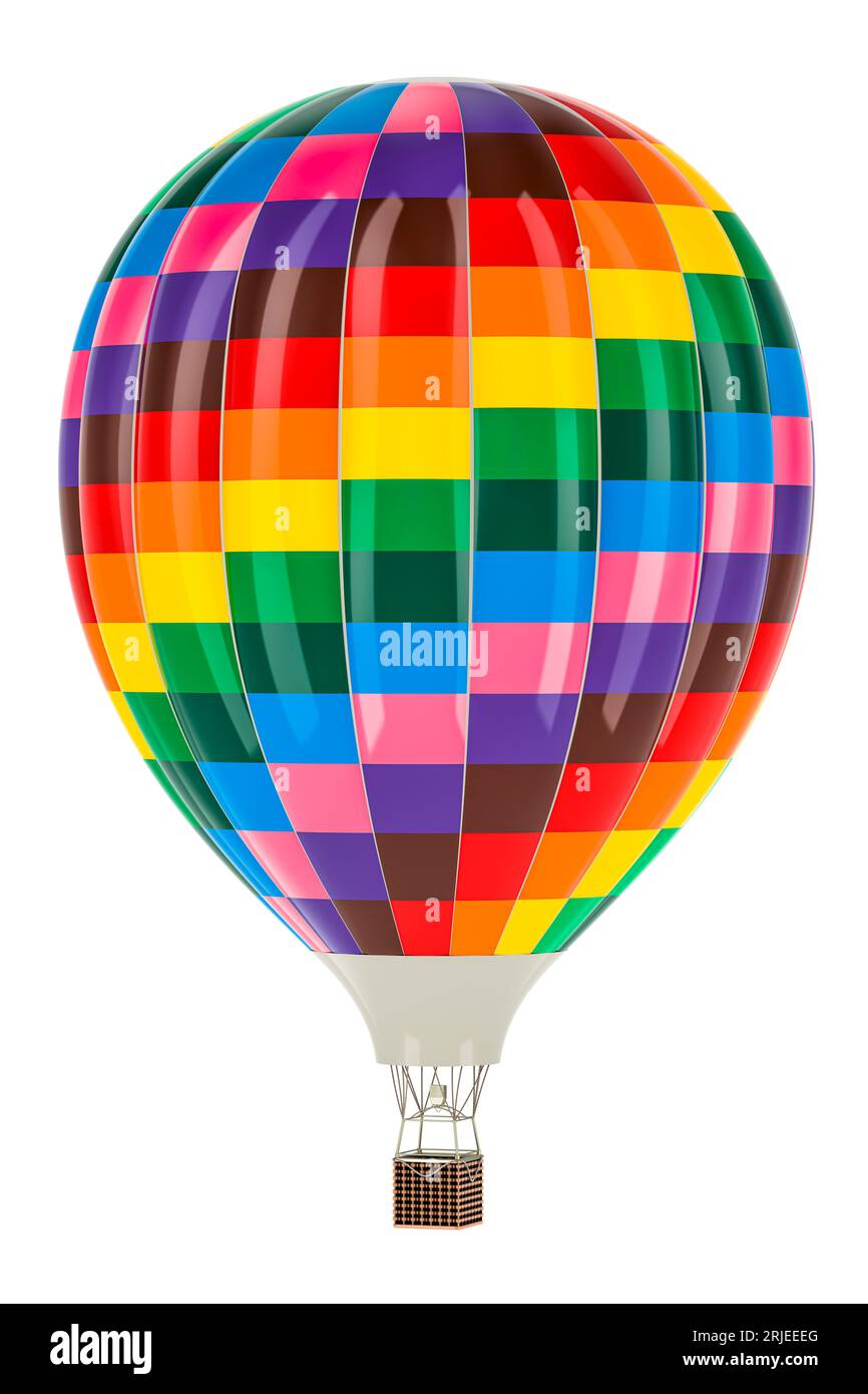 Aerostat, ballon d'air. Rendu 3D isolé sur fond blanc Banque D'Images