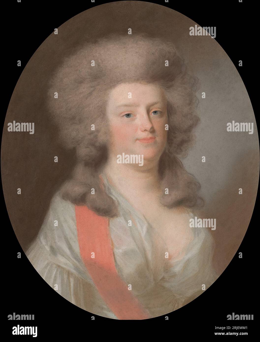 Augusta Maria Carolina van Nassau-Weilburg (1764-1802). Nièce de Willem V, prince d'Oranje-Nassau, fille de sœur Caroline entre 1785 et 1795 de Johann Friedrich August Tischbein Banque D'Images