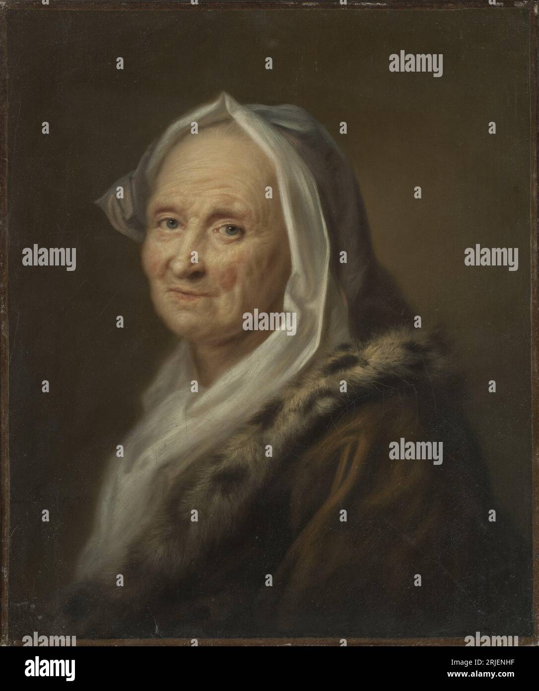 Portrait d'une vieille dame Date inconnue par Balthasar Denner Banque D'Images