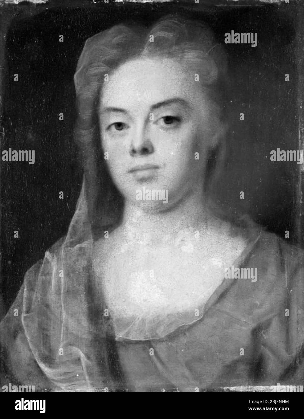 La femme de l'artiste entre 1700 et 1749 par Balthasar Denner Banque D'Images