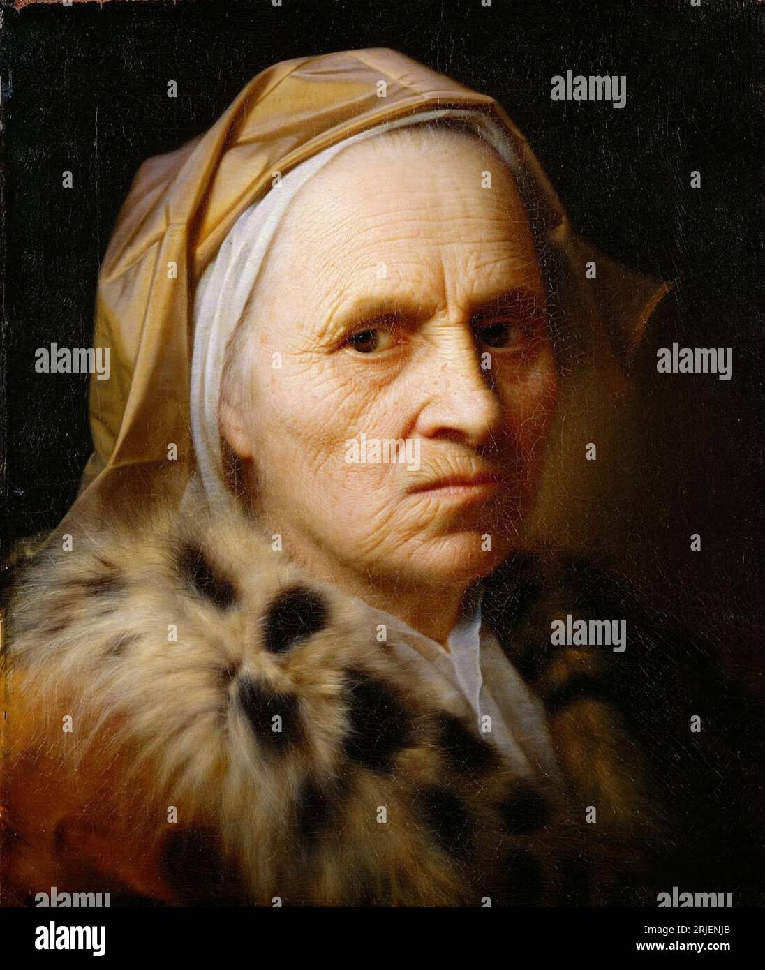 Vieille femme avant 1721 par Balthasar Denner Banque D'Images
