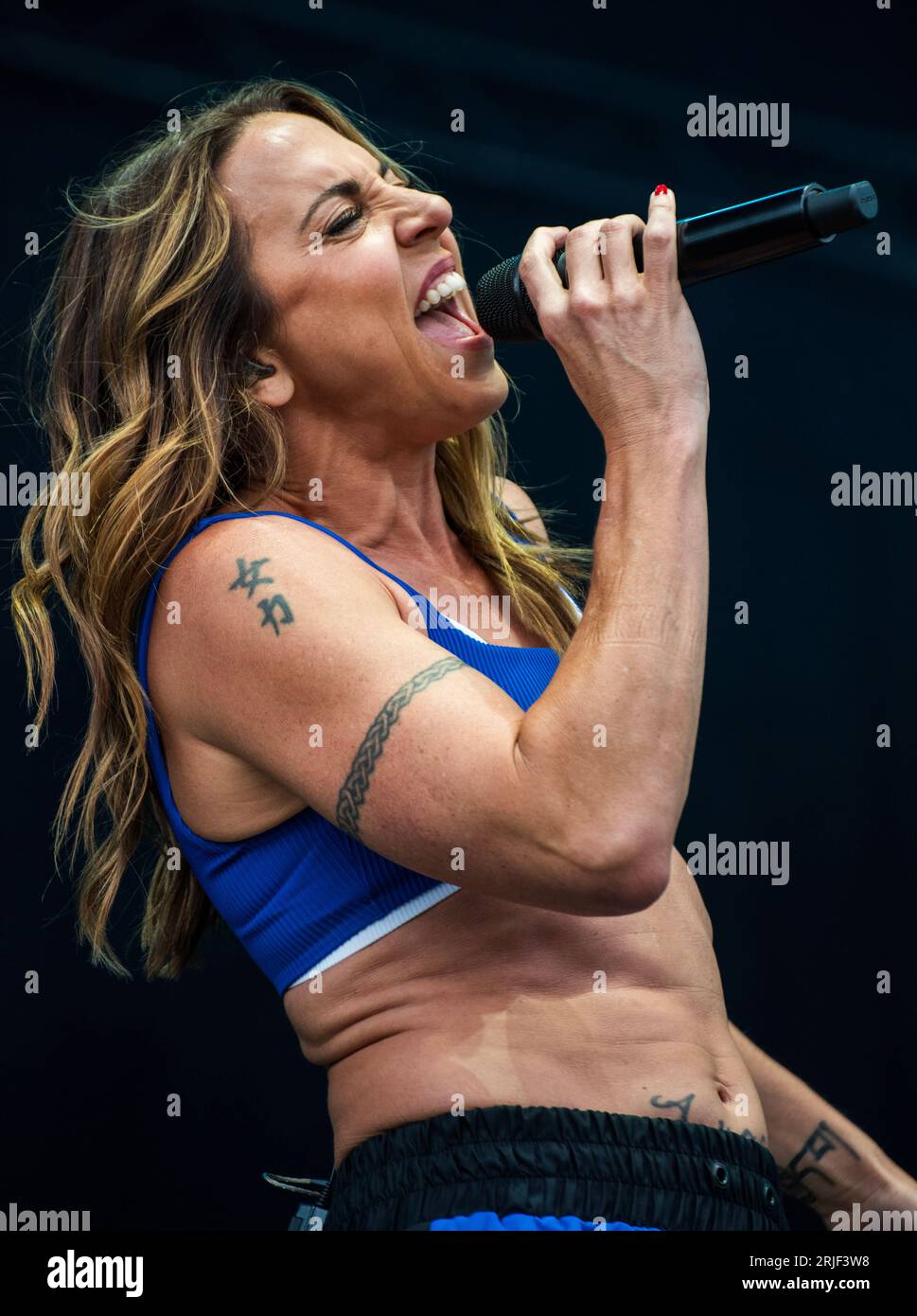 Sedgefield, Royaume-Uni. 19 août 2023. Mel C se produisant au Hardwick Festival 2023. Crédit : Tracy Daniel ? Alamy Banque D'Images Sedgefield, Royaume-Uni. 19 août 2023. Mel C se produisant au Hardwick Festival 2023. Crédit : Tracy Daniel ? Alamy Banque D'Images