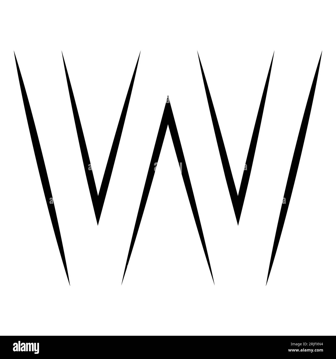 W logo studio letter W design icon logotype Technology police Illustration de Vecteur