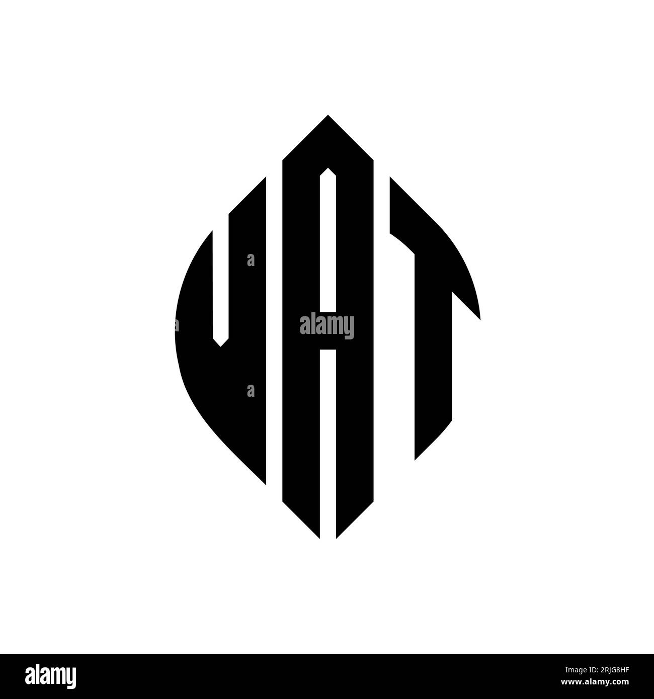 Logo de lettre cercle de TVA avec forme de cercle et d'ellipse. Lettres d'ellipse de TVA avec style typographique. Les trois initiales forment un logo circulaire. Ci TVA Illustration de Vecteur