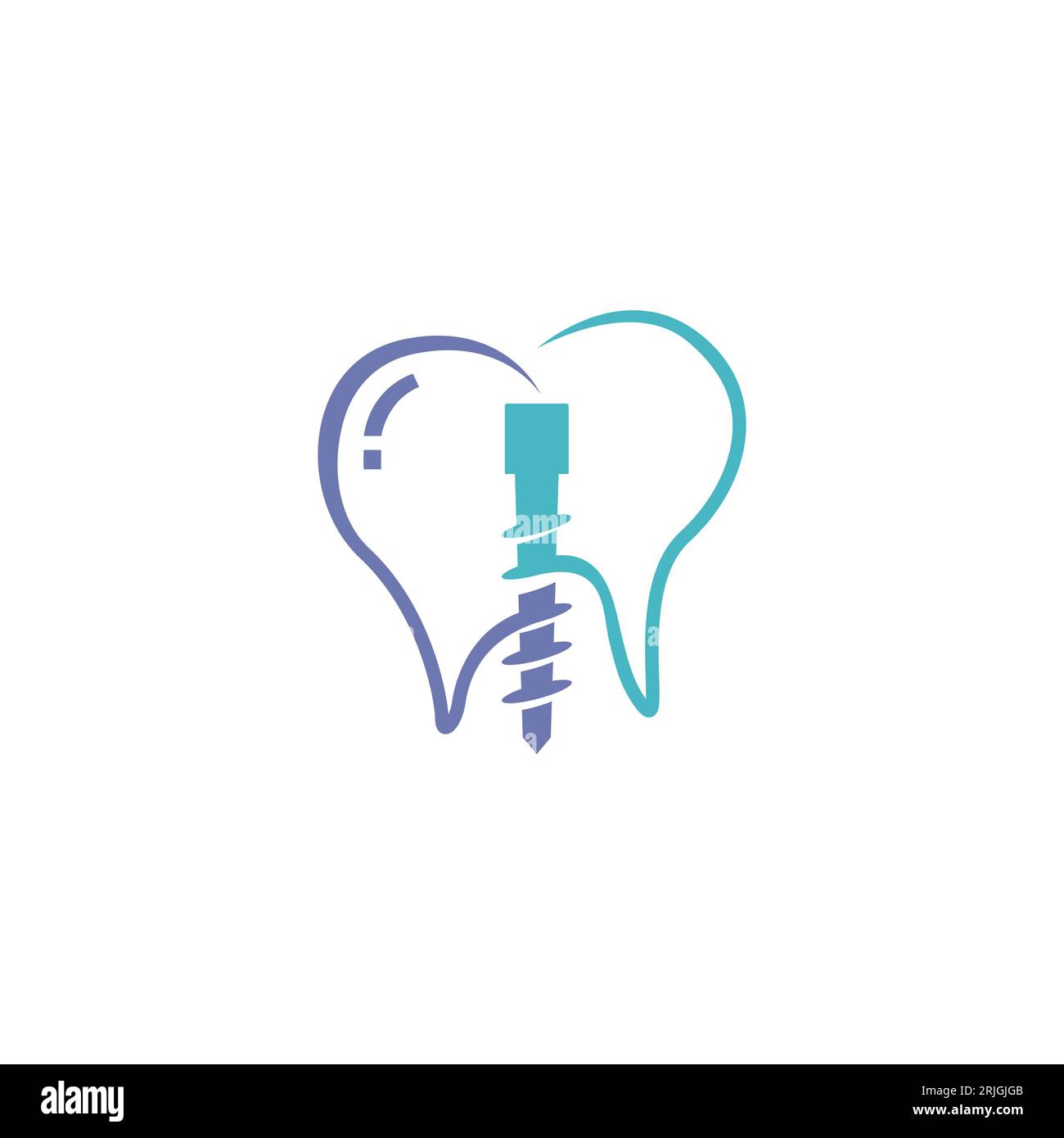 Vecteur de concept de conception de logo d'implant dentaire, illustration stock de modèle de logo de soins dentaires. Vecteur implant dentaire logo Vector conceptions concept clin dentaire Illustration de Vecteur