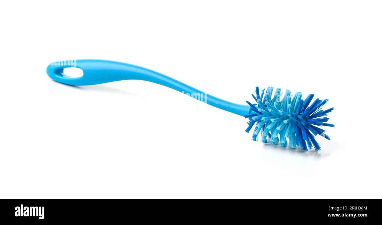 Nikolaev, Ukraine, 30 juillet 2023. Brosse à bouteilles pratique et ergonomique de marque Tupperware, ustensiles en plastique, ustensiles de cuisine. Banque D'Images