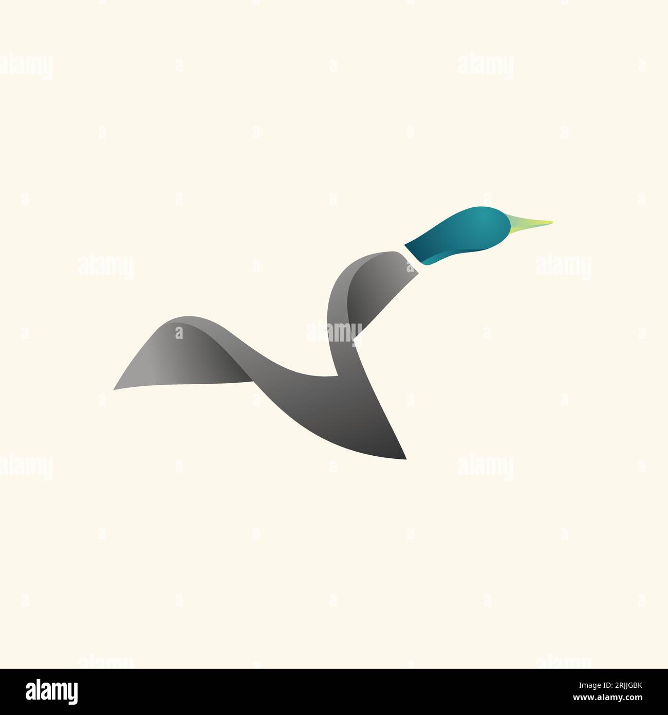 Modèle vectoriel de style coloré dégradé de logo Flying Duck. Illustration vectorielle Illustration de Vecteur