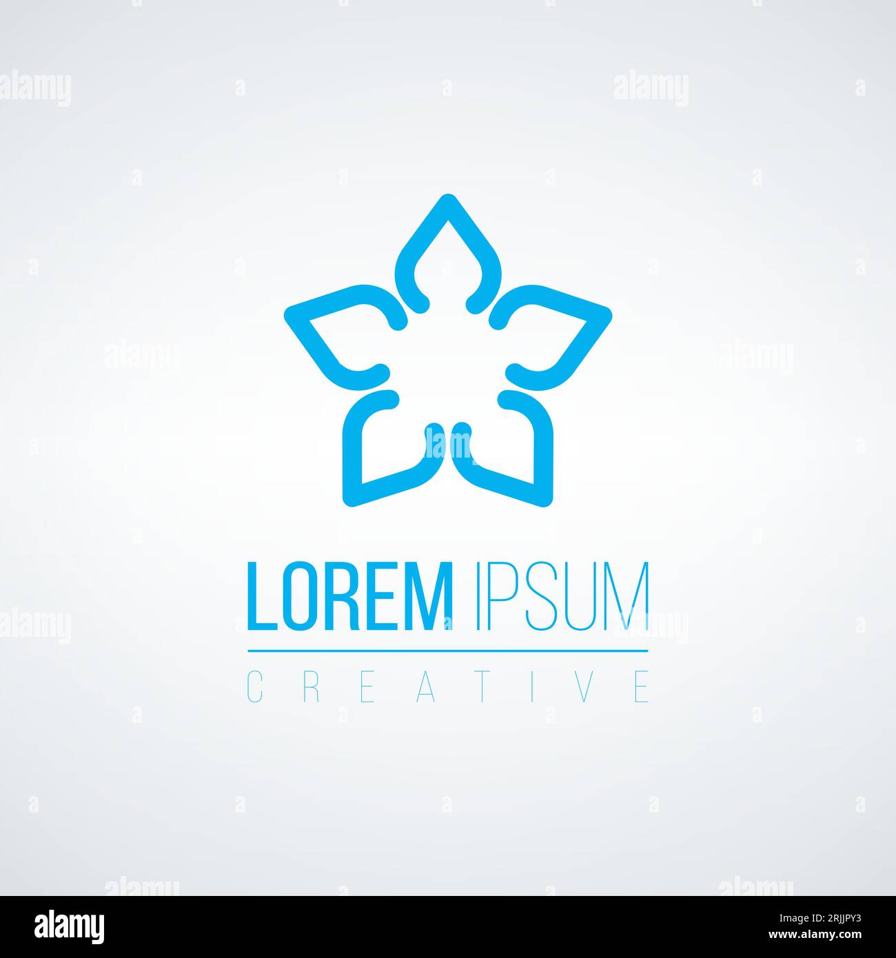 Logotype vectoriel de fleur de luxe. Logo floral universel linéaire. Illustration vectorielle stock isolée sur fond blanc. Illustration de Vecteur