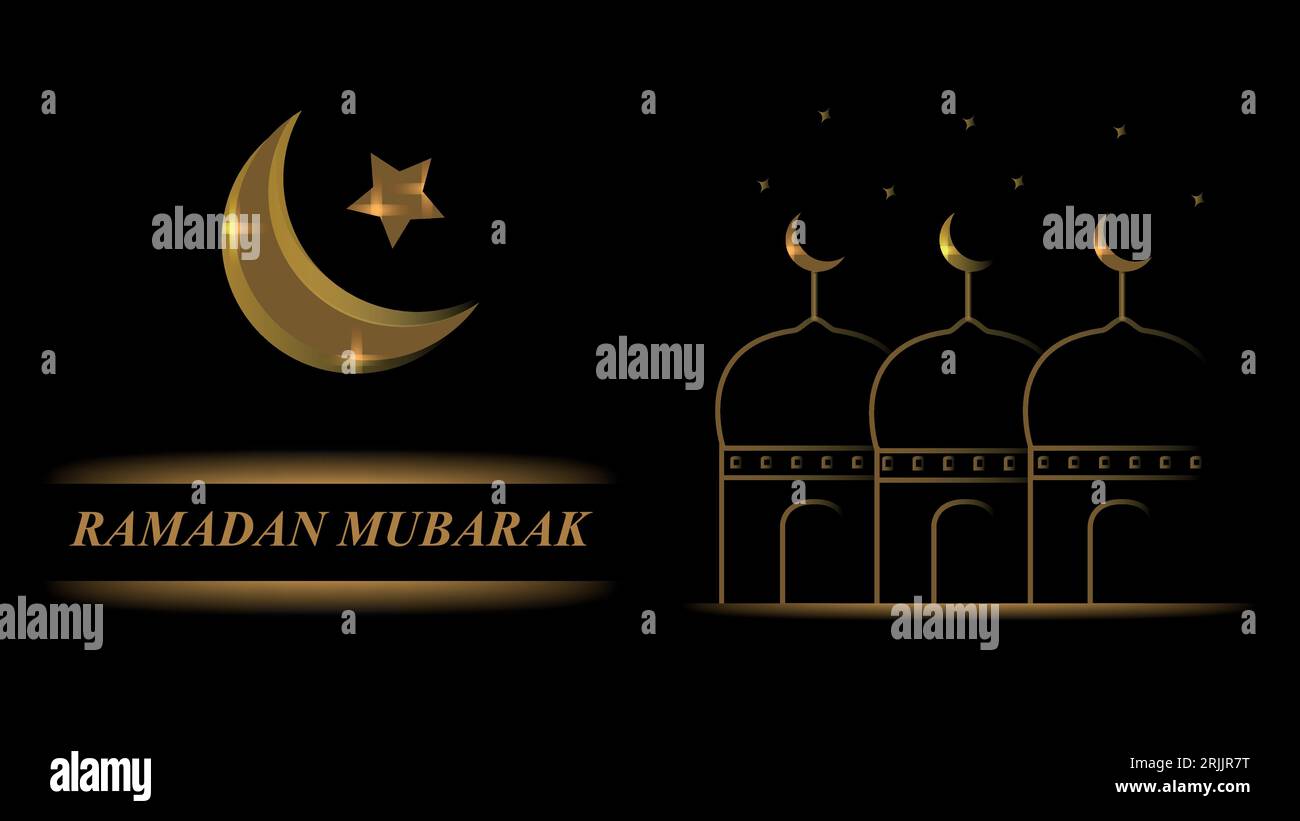 Salutations du Ramadan - Ramadan kareem et Ramadan Moubarak Illustration de Vecteur