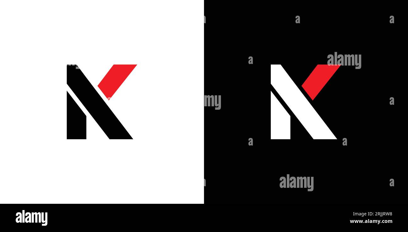 Design moderne et cool du logo AK Illustration de Vecteur
