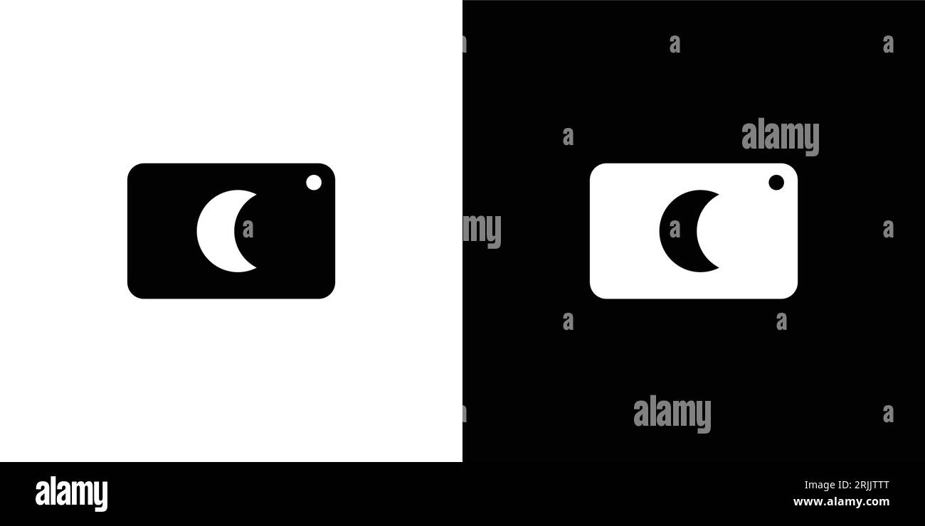 Design moderne et unique du logo de caméra de nuit Illustration de Vecteur