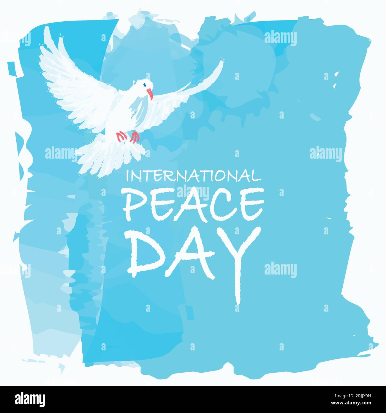 Illustration vectorielle d'un motif aquarelle pour la Journée internationale de la paix ou la Journée mondiale de la paix. Illustration de Vecteur