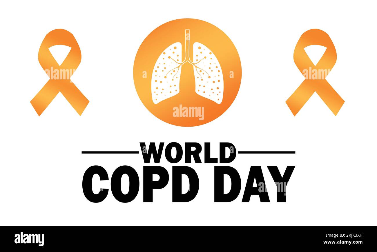 Illustration vectorielle de la Journée mondiale de la BPCO (Chronic obstructive Pulmonary Disease) observée en novembre de chaque année. Concept de vacances. Modèle d'arrière-plan Illustration de Vecteur