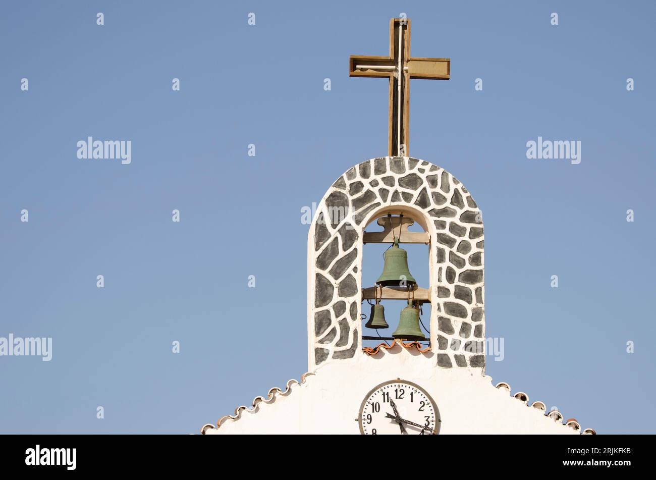 Partie supérieure de la paroisse de Nuestra Señora del Pino. Playa de Arinaga. Aguimes. Gran Canaria. Îles Canaries. Espagne. Banque D'Images