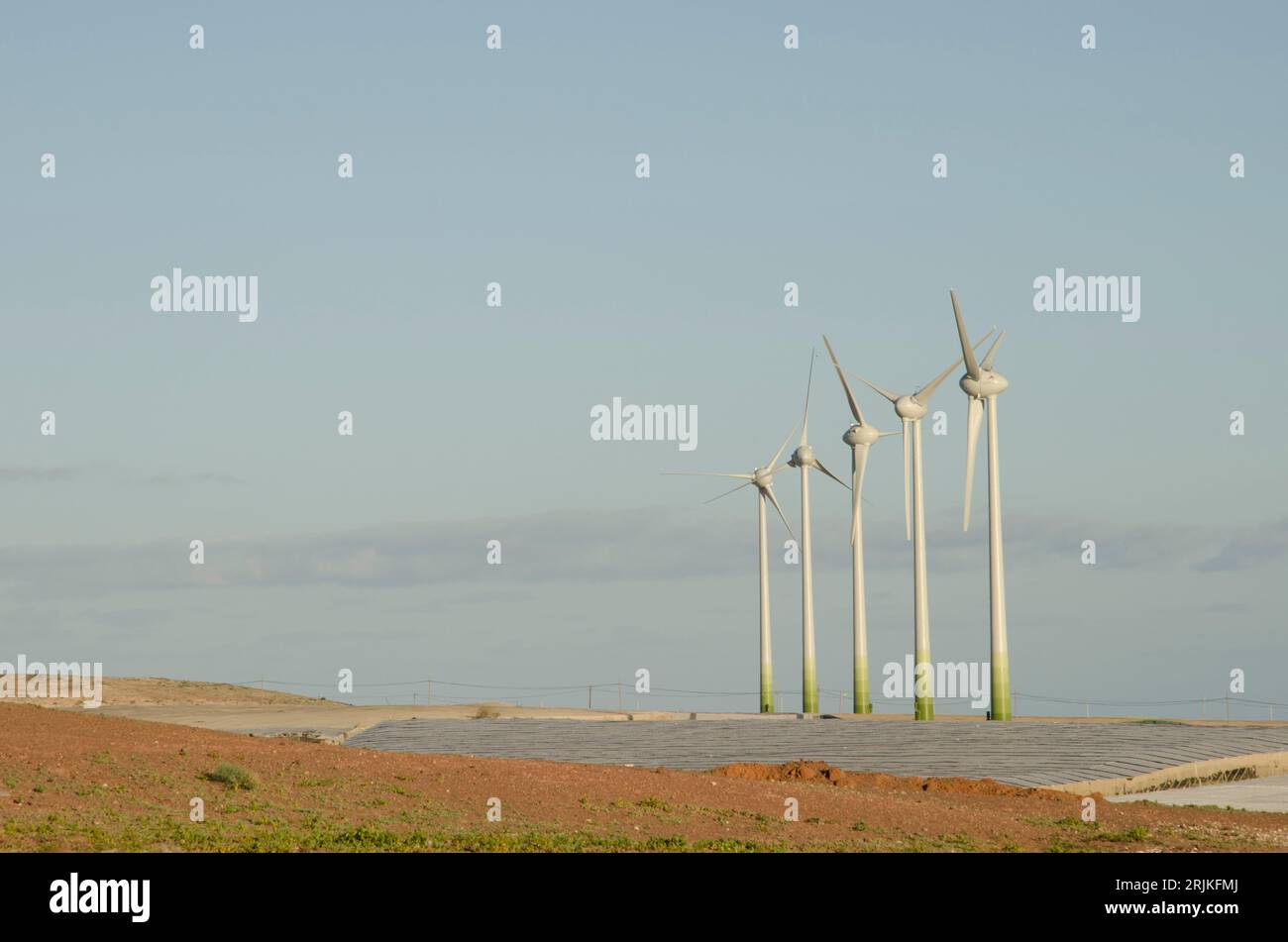 Arinaga, 3 mars 2021 : Groupe d'éoliennes. Aguimes. Gran Canaria. Îles Canaries. Espagne. Banque D'Images