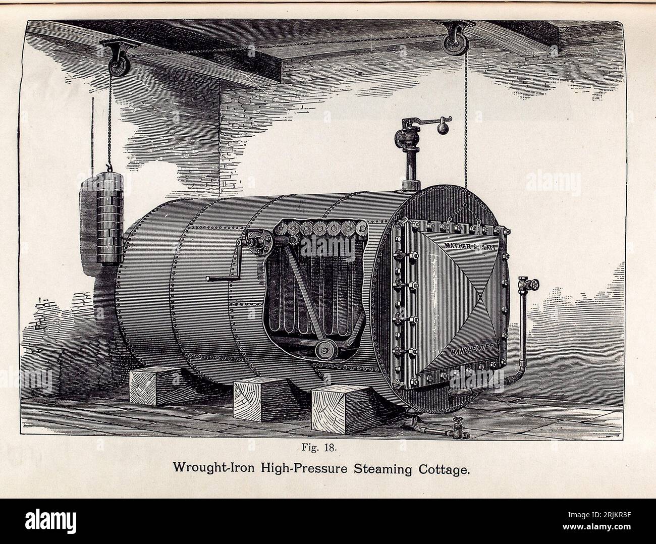 Chaumière vapeur haute pression en fer forgé. Farbenfabriken vorm. Friedrich  Bayer & Co. (Auteur). Colorants mordants du farbenfabriken vorm Photo Stock  - Alamy