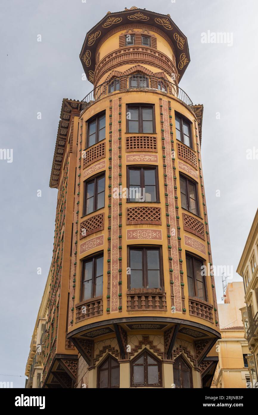 Architecture typlical dans le centre historique het de Malaga, Espagne Banque D'Images