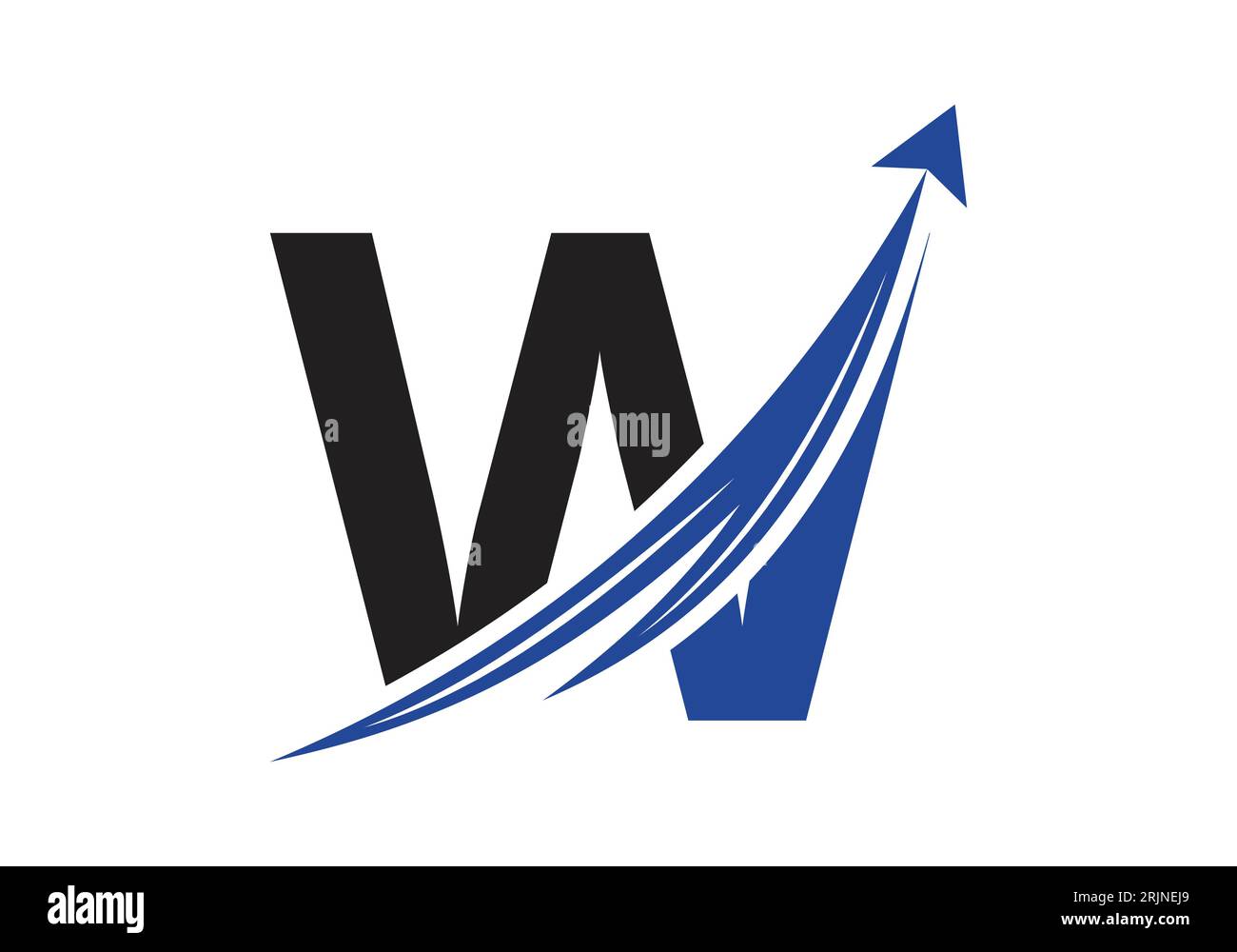 Logo Finance avec lettre W. Concept de logo financier ou de réussite. Logo pour l'entreprise comptable et l'identité de l'entreprise Illustration de Vecteur