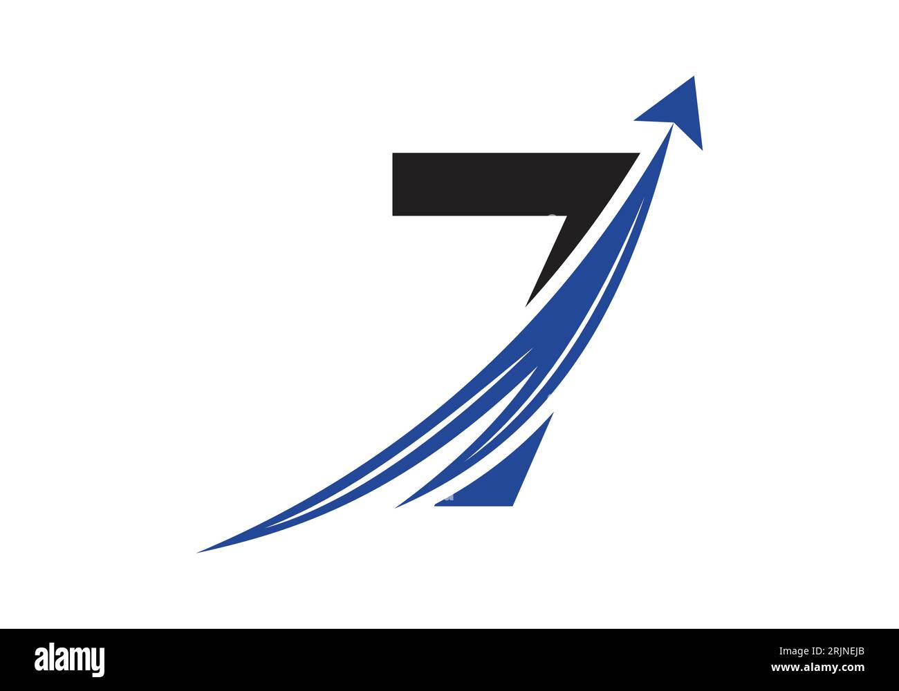 Logo de financement avec concept de 7 lettres. Concept de logo financier ou de réussite. Logo pour l'entreprise comptable et l'identité de l'entreprise Illustration de Vecteur