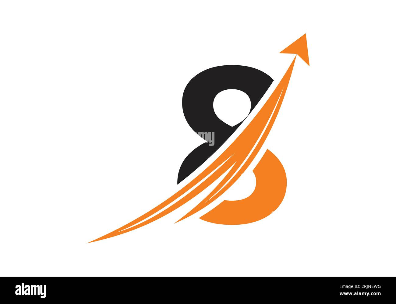 Logo de financement avec concept de 8 lettres. Concept de logo financier ou de réussite. Logo pour l'entreprise comptable et l'identité de l'entreprise Illustration de Vecteur