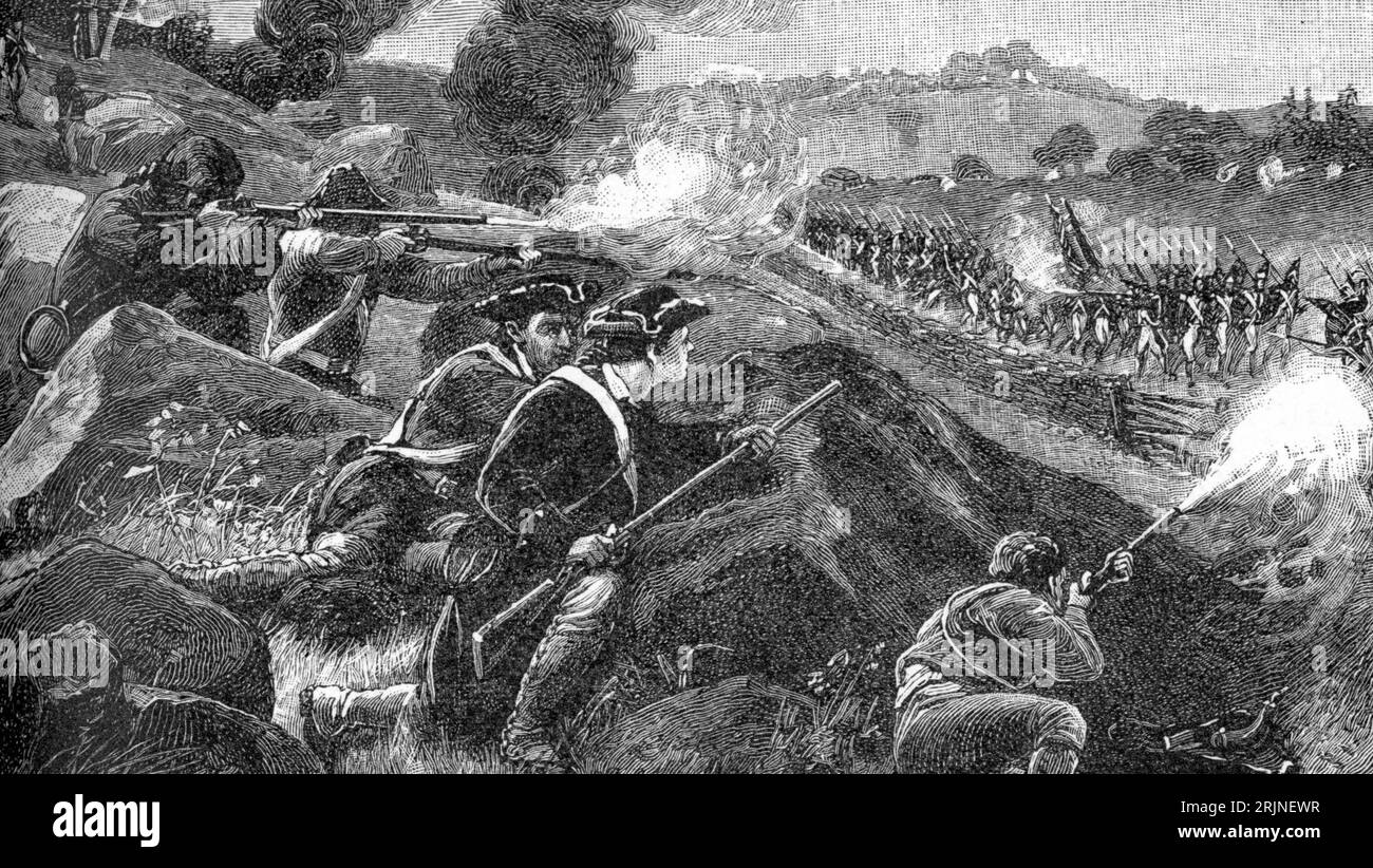Bataille de Lexington en 1775 Banque D'Images