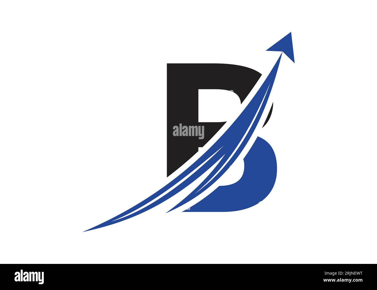 Logo Finance avec lettre B. Concept de logo financier ou de réussite. Logo pour l'entreprise comptable et l'identité de l'entreprise Illustration de Vecteur