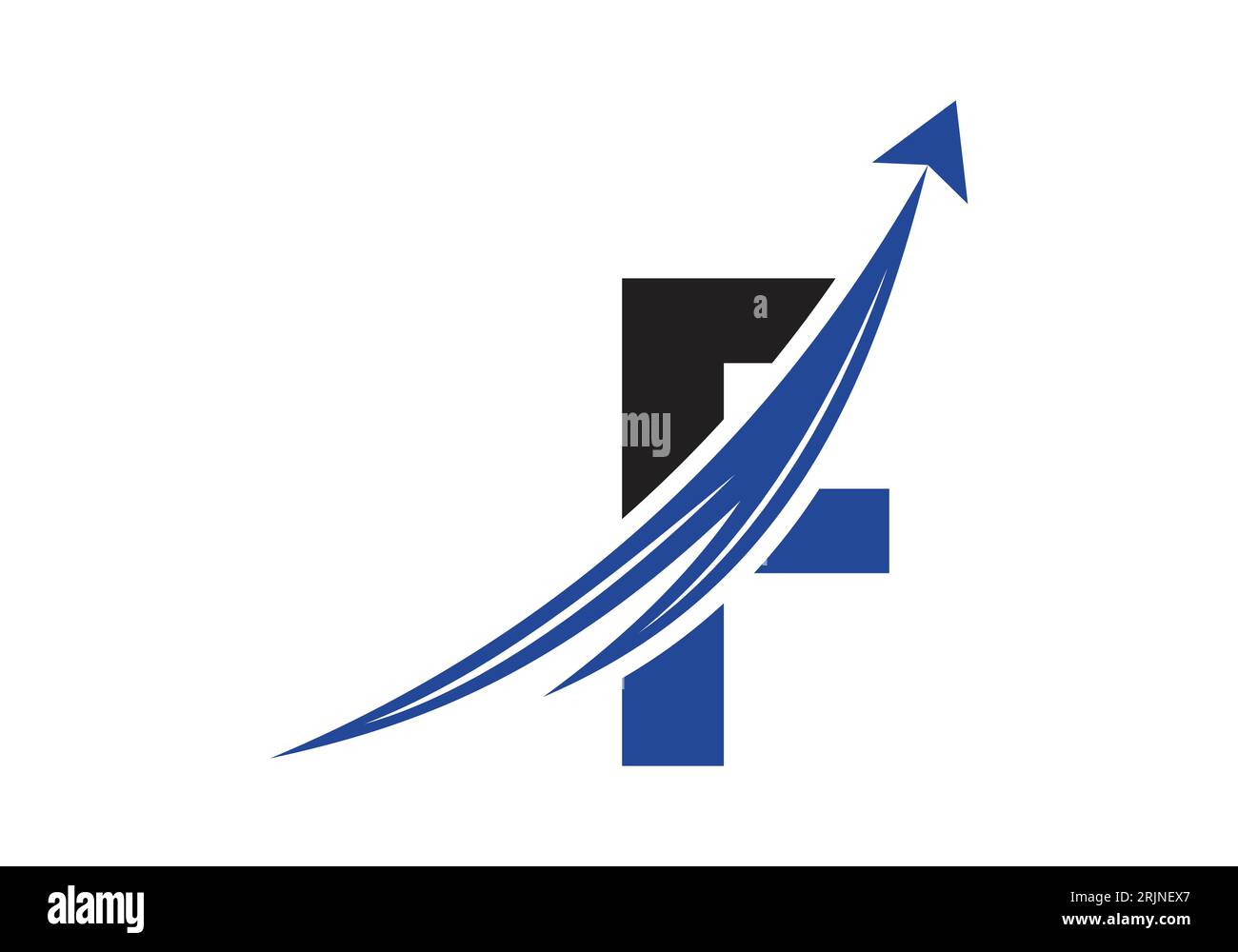 Logo de financement avec concept lettre F. Concept de logo financier ou de réussite. Logo pour l'entreprise comptable et l'identité de l'entreprise Illustration de Vecteur
