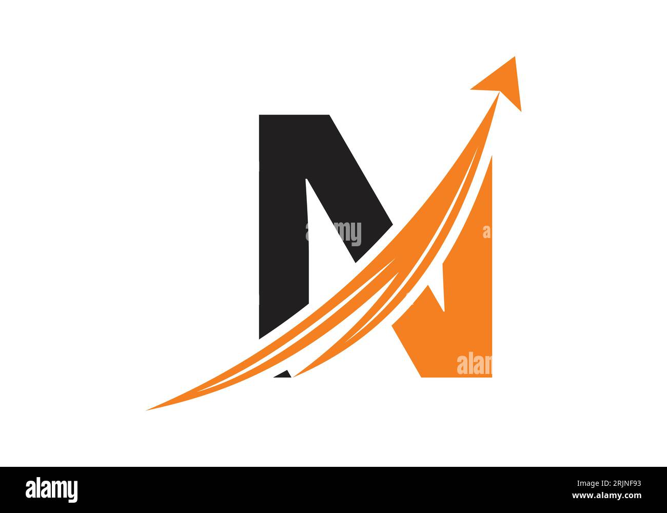 Logo de financement avec lettre N. Concept de logo financier ou de réussite. Logo pour l'entreprise comptable et l'identité de l'entreprise Illustration de Vecteur