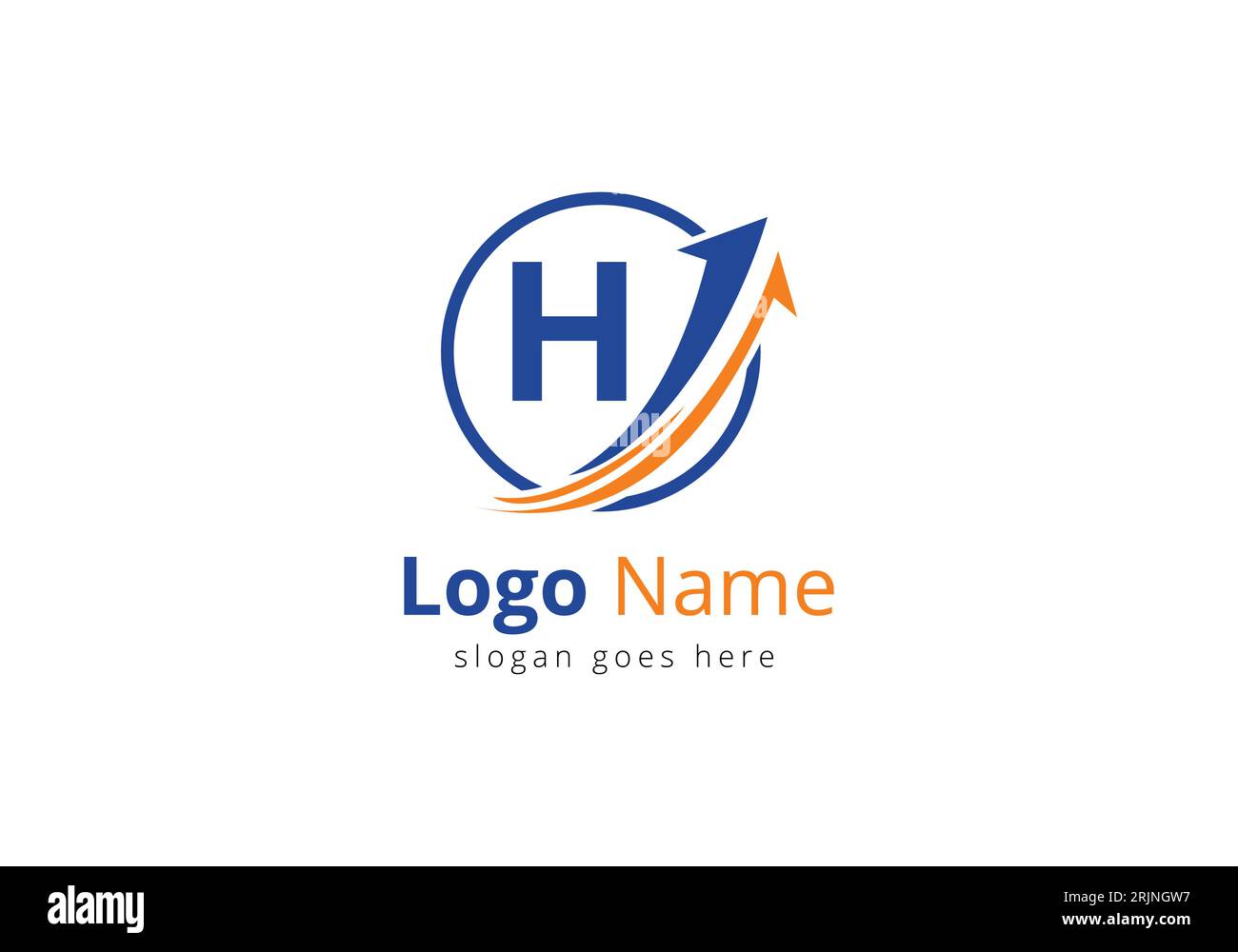 Logo de financement avec lettre H. Concept de logo financier ou de réussite. Logo pour l'entreprise comptable et l'identité de l'entreprise Illustration de Vecteur