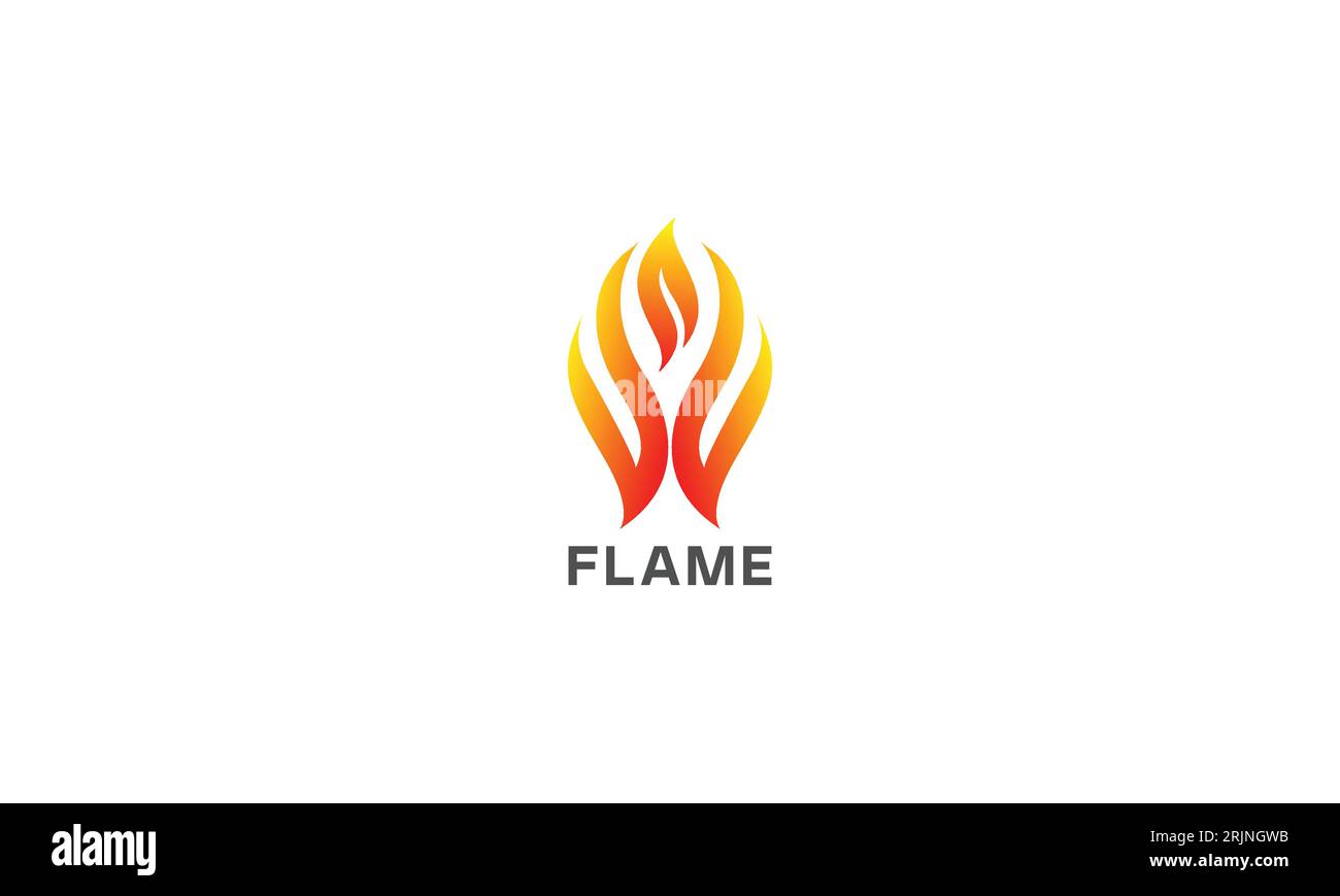 Modèle vectoriel de luxe de conception de flamme de feu Illustration de Vecteur