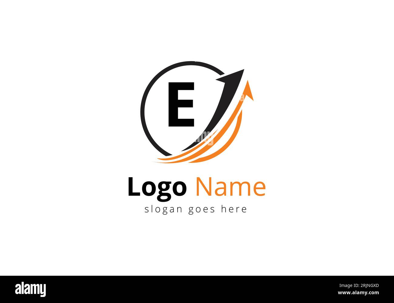 Logo Finance avec concept de lettre E. Concept de logo financier ou de réussite. Logo pour l'entreprise comptable et l'identité de l'entreprise Illustration de Vecteur