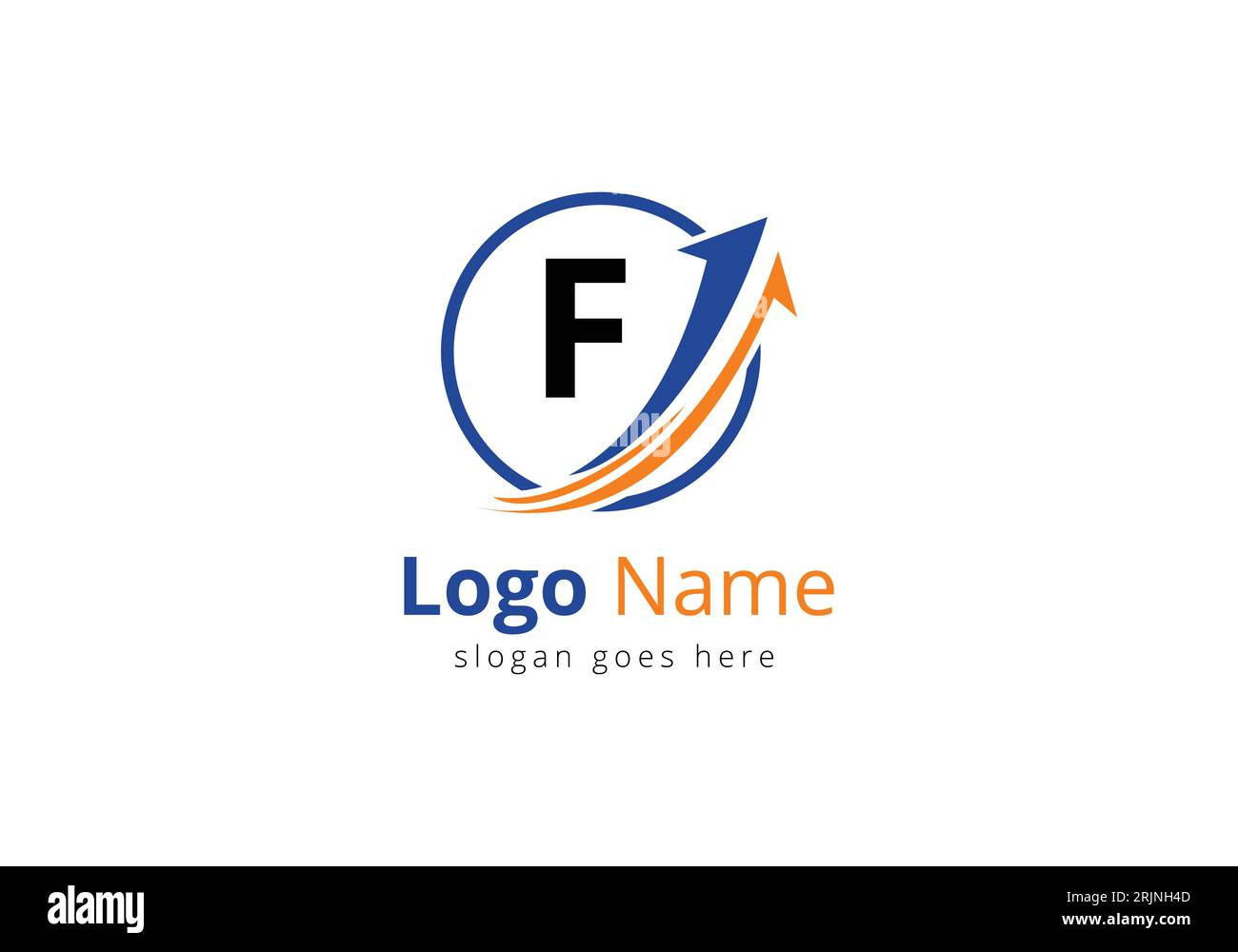Logo de financement avec concept lettre F. Concept de logo financier ou de réussite. Logo pour l'entreprise comptable et l'identité de l'entreprise Illustration de Vecteur
