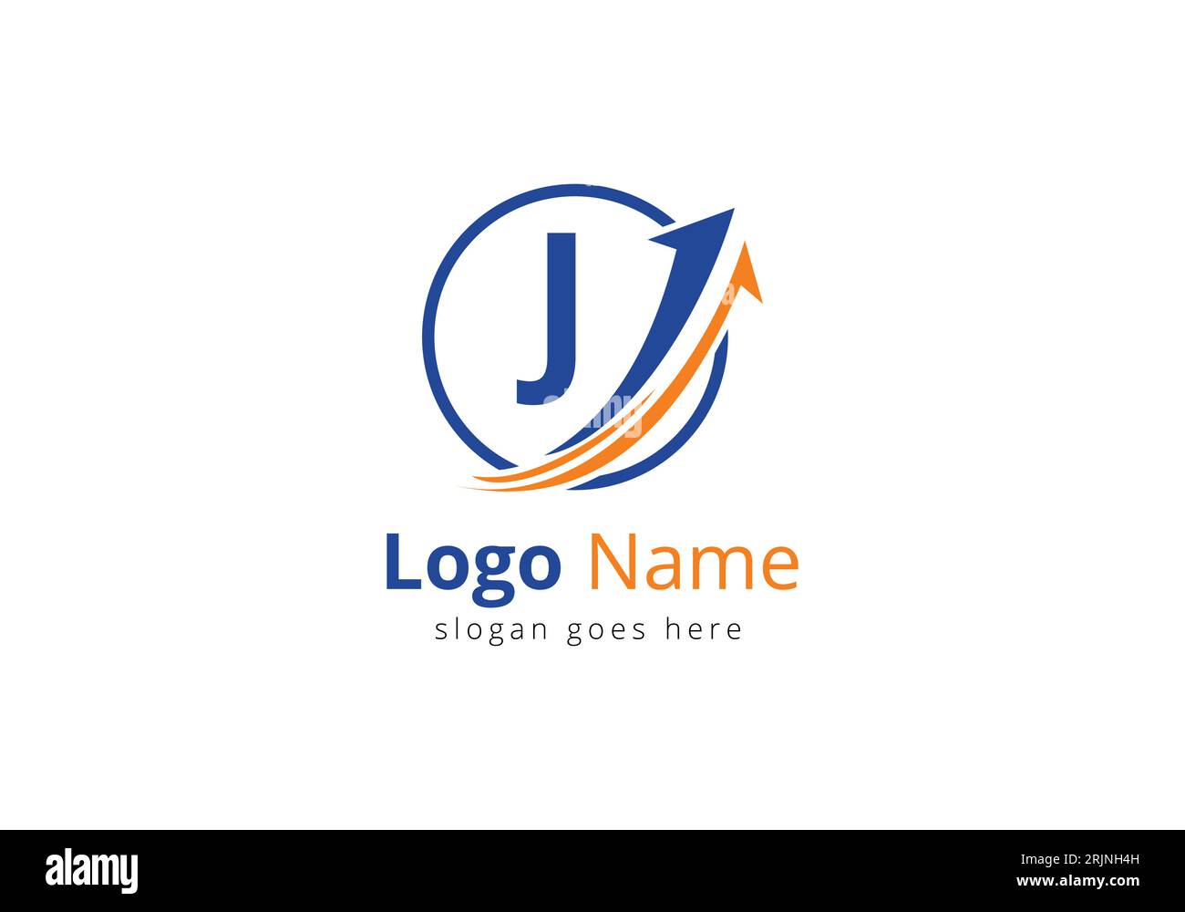Logo de financement avec concept de lettre J. Concept de logo financier ou de réussite. Logo pour l'entreprise comptable et l'identité de l'entreprise Illustration de Vecteur