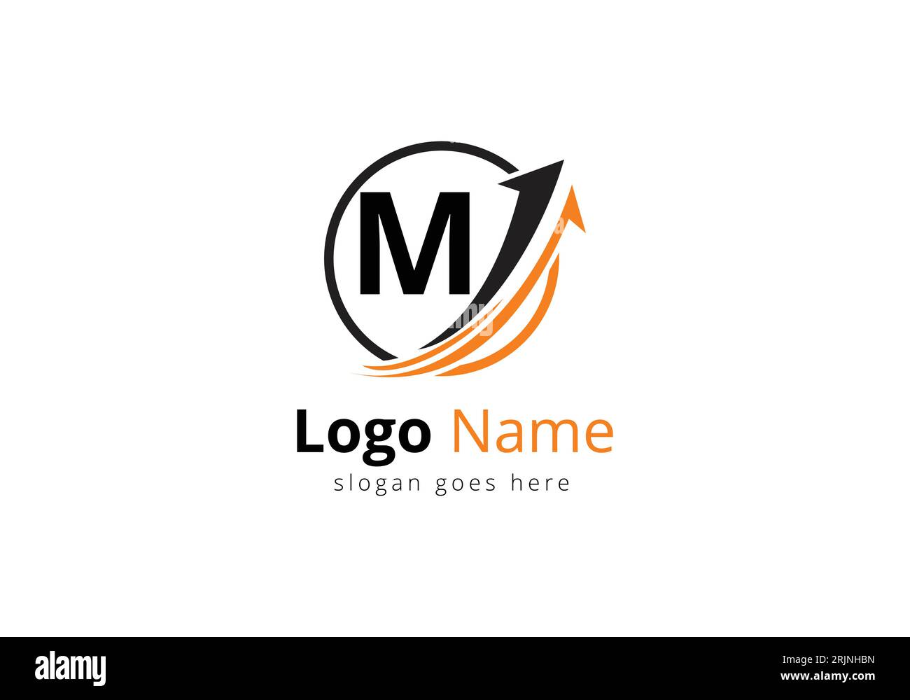 Logo Finance avec concept lettre M. Concept de logo financier ou de réussite. Logo pour l'entreprise comptable et l'identité de l'entreprise Illustration de Vecteur