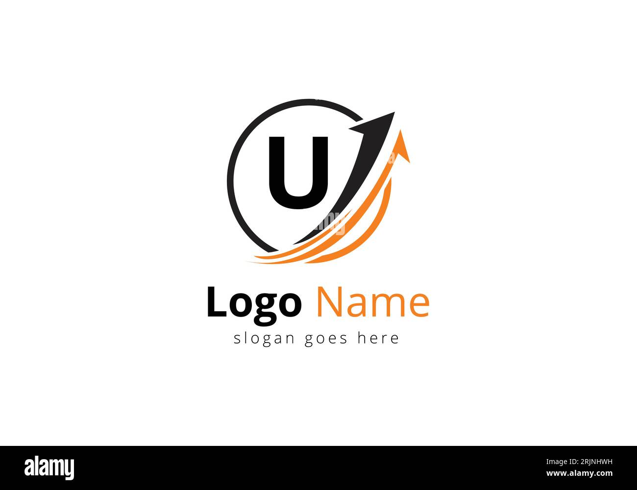 Logo Finance avec concept lettre U. Concept de logo financier ou de réussite. Logo pour l'entreprise comptable et l'identité de l'entreprise Illustration de Vecteur