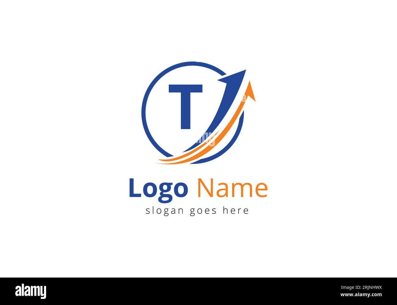Logo de financement avec concept de lettre T. Concept de logo financier ou de réussite. Logo pour l'entreprise comptable et l'identité de l'entreprise Illustration de Vecteur