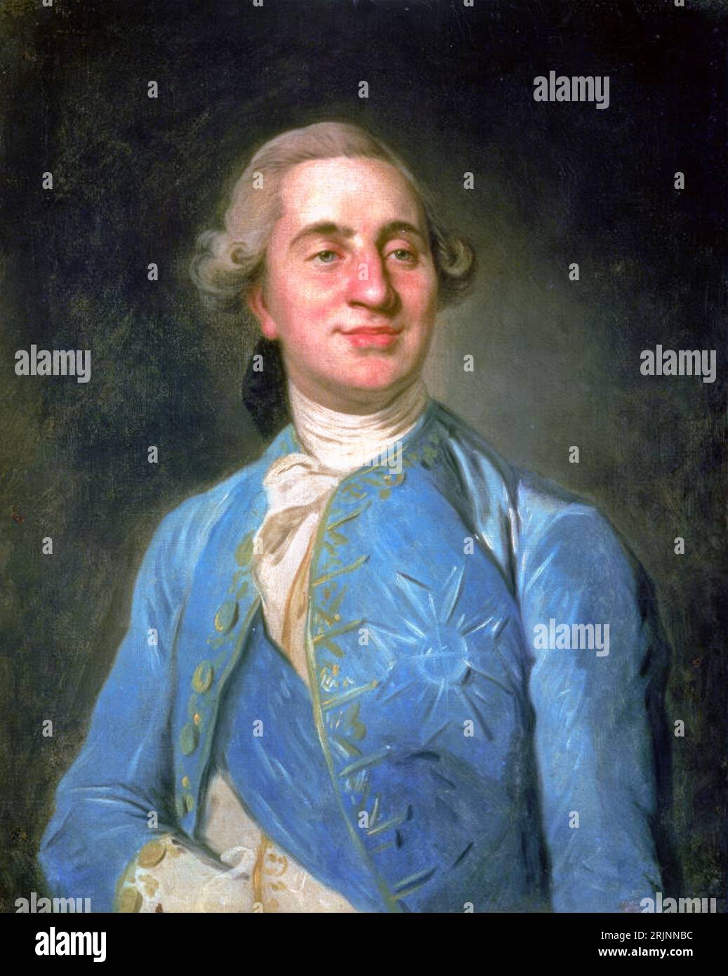 Roi Louis XVI de France, portrait à l'huile sur toile de Joseph Duplessis, 1775 Banque D'Images