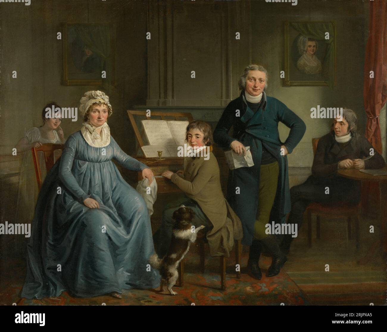 Famille musicale 1799 de Adriaan de Lelie Banque D'Images