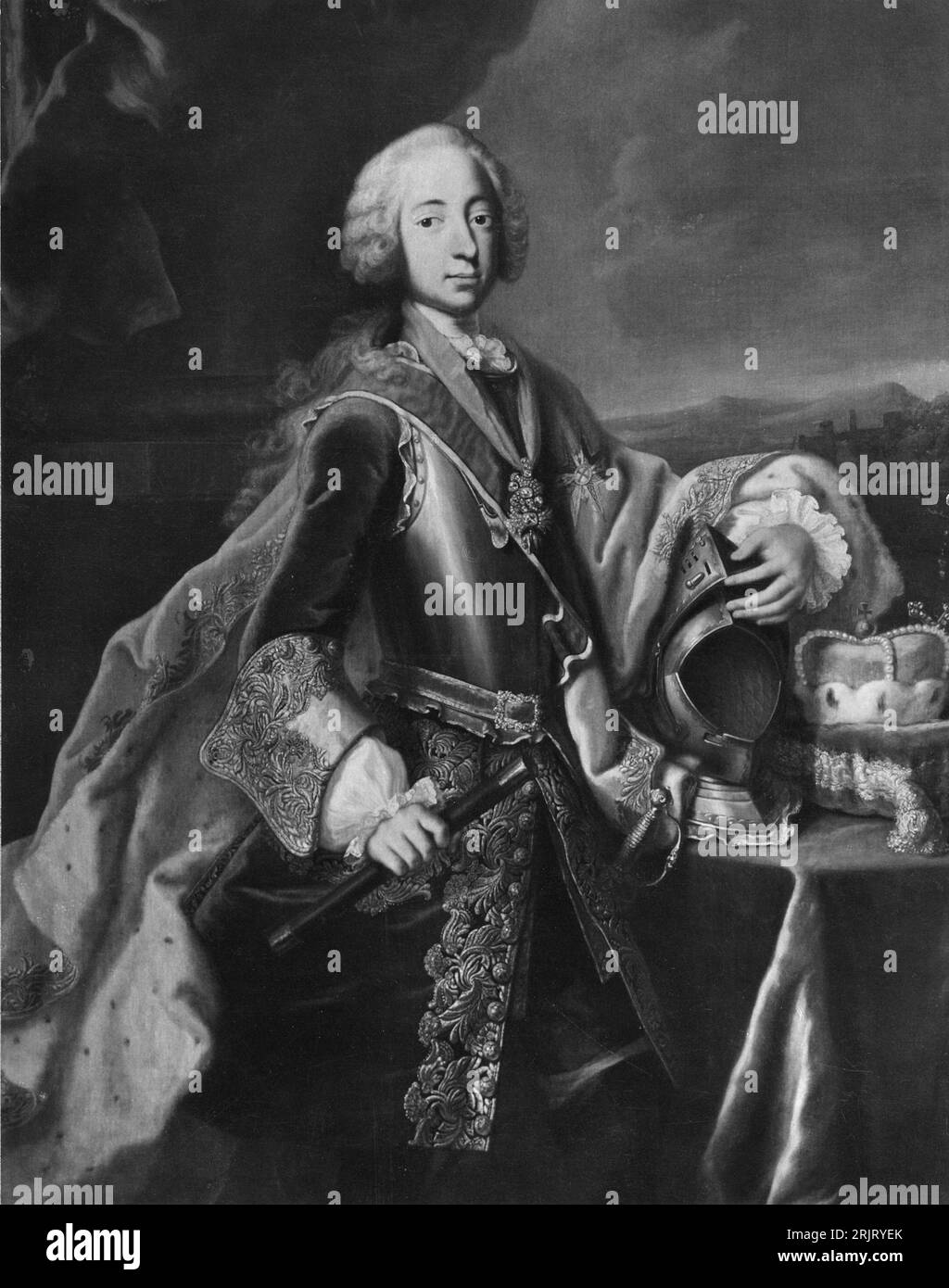 Maximilien III Josef (1727-1777), électeur de Bavière, marié à Marie-Anne de Saxe du 18e siècle par Georg Desmarées Banque D'Images