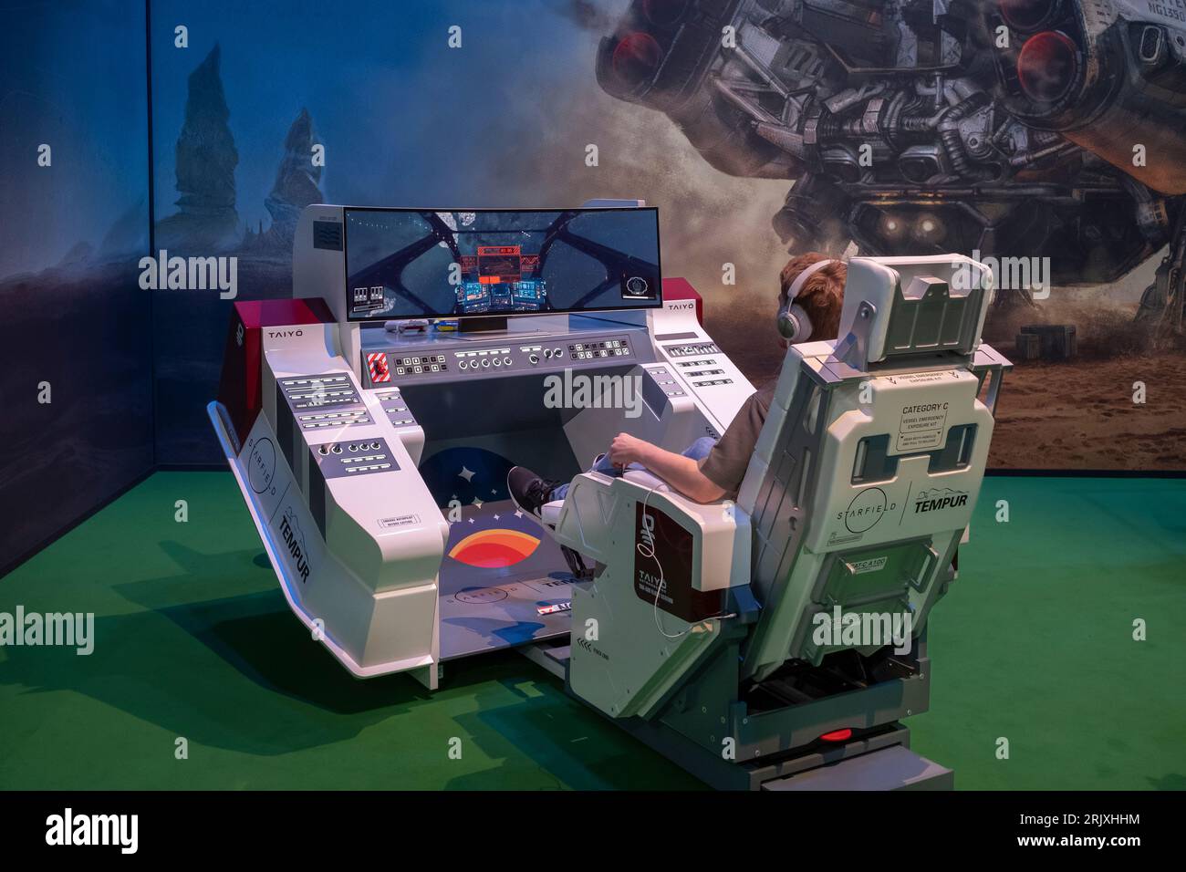 Journée d'ouverture de la gamescom, le plus grand salon mondial des jeux vidéo et informatiques à Cologne du 23-27 au 27 août 2023. Banque D'Images