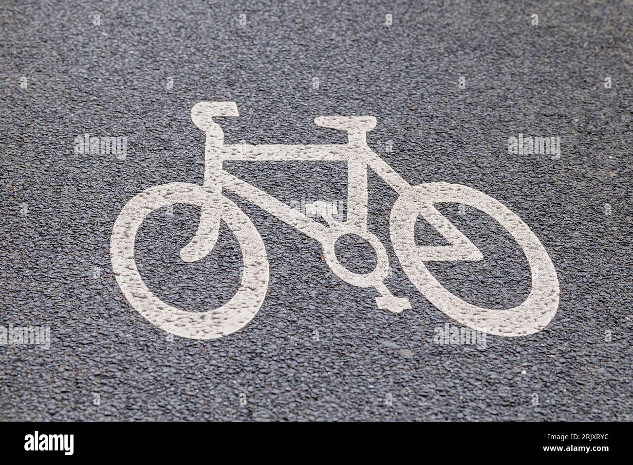 Cycle Lane à Dublin, Irlande. Banque D'Images