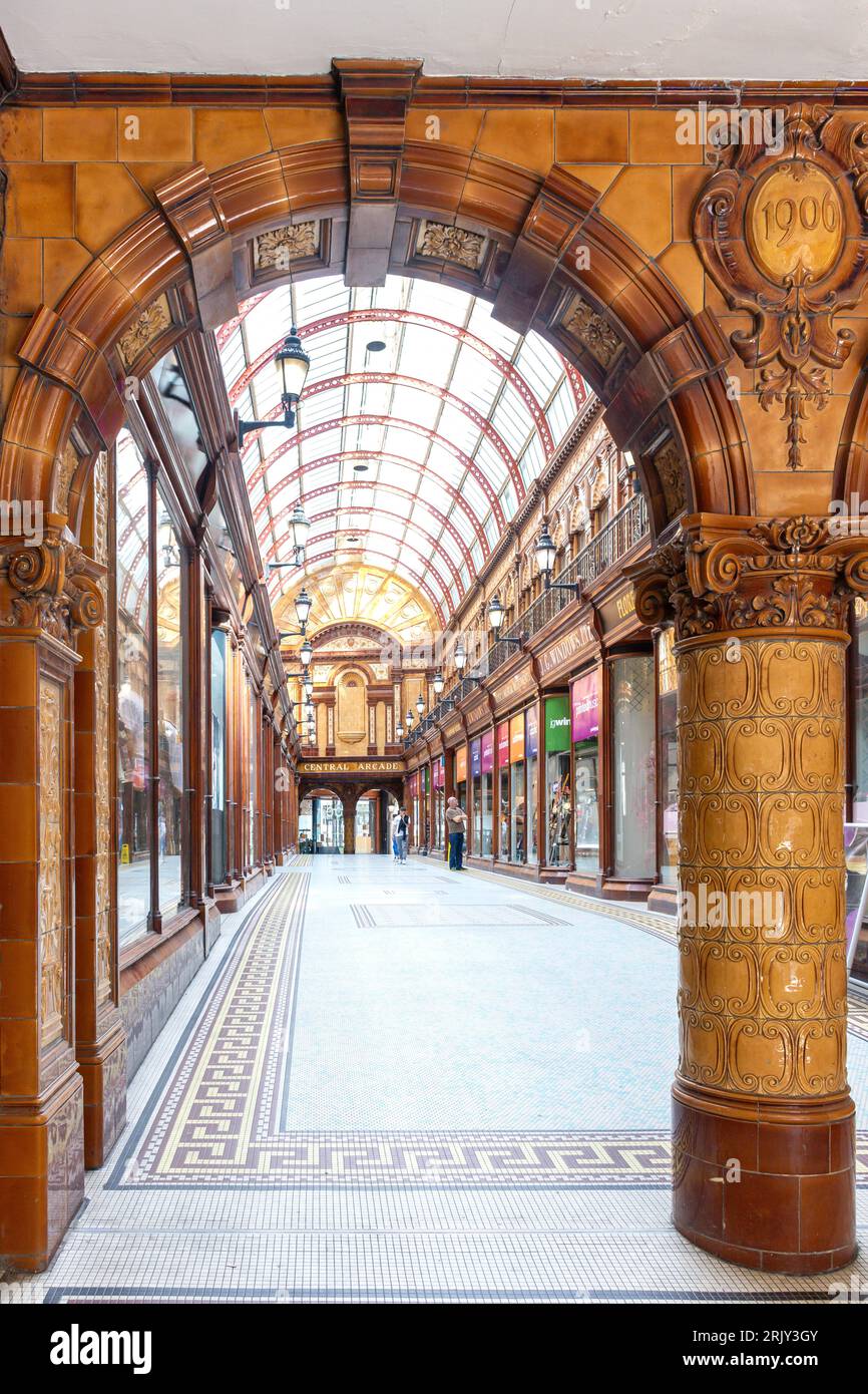 Edwardian Central Arcade, Grainger Street, Grainger Town, Newcastle upon Tyne, Tyne and Wear, Angleterre, Royaume-Uni Banque D'Images