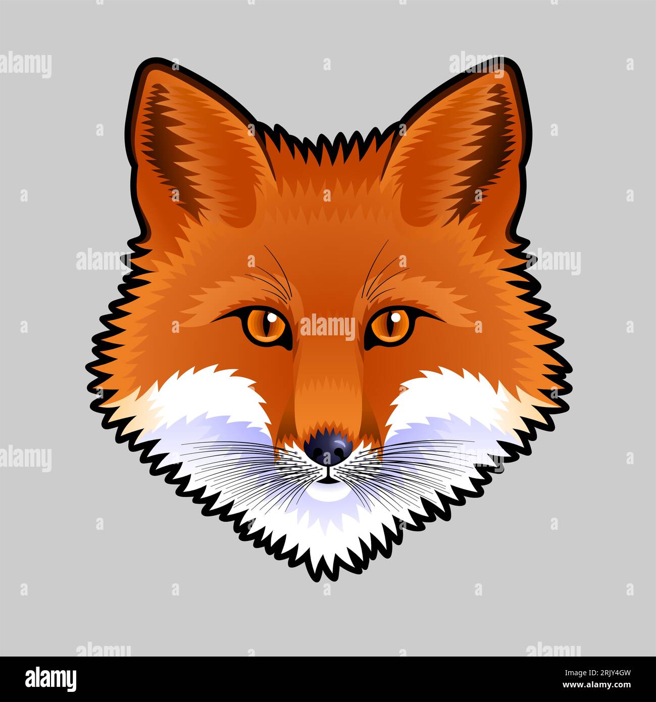 Un Fox Head Illustration de Vecteur